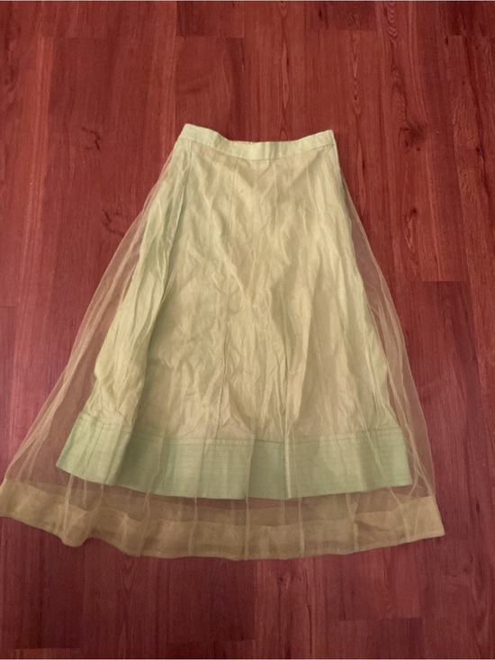 Dresses & Skirts - Vintage Light Green A-Line Tulle Overlay Skirt